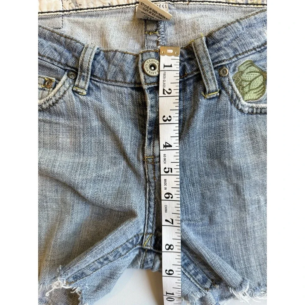 VTG Z Cavaricci Womens Cut Off Denim Shorts Sz 3 Destroyed Frayed 90s Y2K